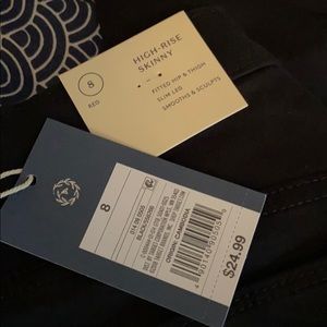 High rise skinny jeans black